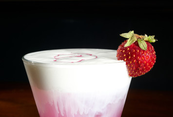 cocktail with strawberry