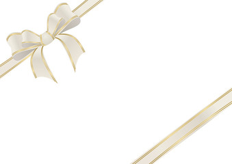 Doppelschleife in beige und gold