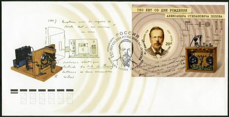 RUSSIA - 2009: shows 150th Anniversary of the Birth of A.S. Popo