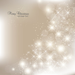 Elegant Christmas background with snowflakes and place for text.