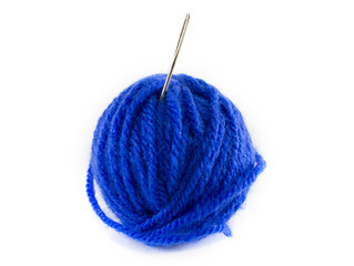 ball of blue wool