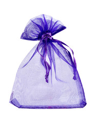 Blue empty gift pouch