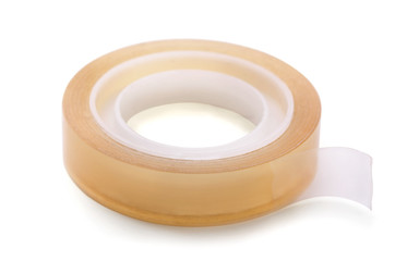 Roll of clear transparent sticky tape