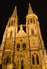 Fototapeta na wymiar cathedral of Regensburg