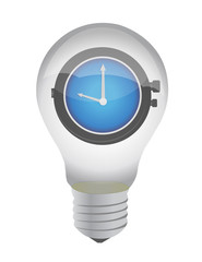 lightbulb and watch