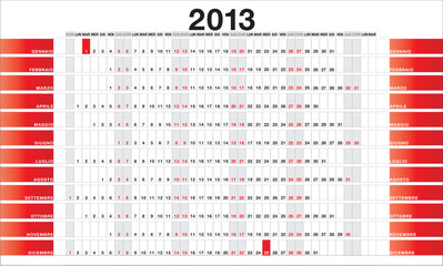 Planner 2013 red - IT