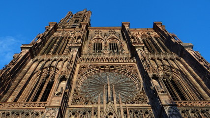Façade de la cathédrale à Strasbourg