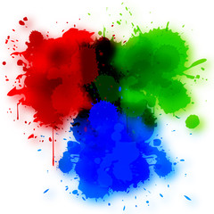 RGB Papier Aquarell Red Green Blue