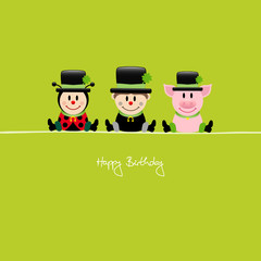 Ladybeetle, Chimney Sweep & Pig 