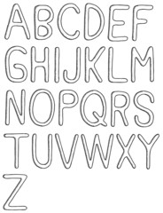 Font, hand drawn and sketched