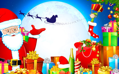 Santa Claus with Christmas Gifts