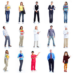 Obraz premium Group of workers people set.