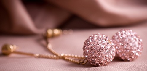 Beautiful jewelry on background