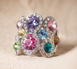 Beautiful jewelry on background