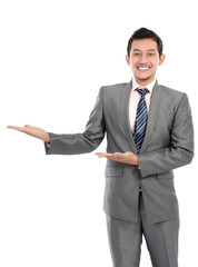 Happy smiling young business man