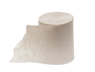 toilet paper on a white background