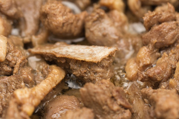 grilled meat as a background. macro