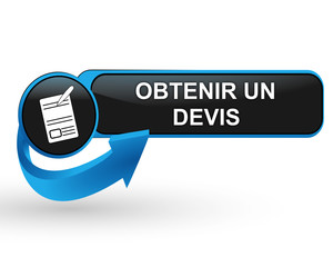 obtenir un devis sur bouton web design bleu
