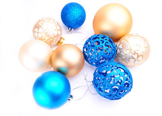 Christmas balls,  isolated on white background