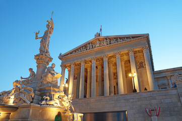 Naklejka premium Austrian Parliament Building, Vienna