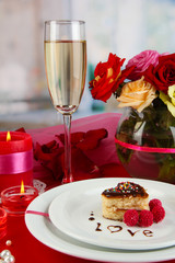 A wedding ring in glass as a gift