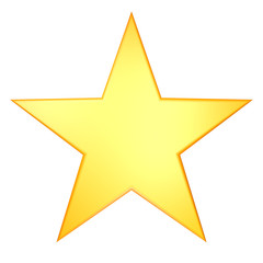 golden star render illustration