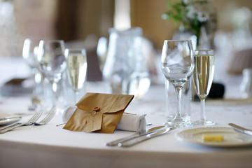 Table set for an event party