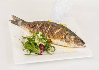 Sea-bass with vegetables