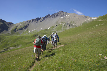 Fototapeta na wymiar turystyka w wysokiej Maurienne Vanoise