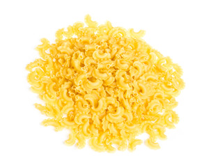 italian pasta (macaroni) isolated on white background