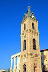 Fototapeta na wymiar Wieża zegarowa w Jaffie, Izrael