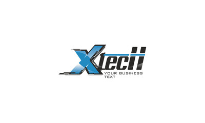 Obraz premium logo X tech