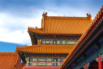 Fototapeta premium Beijing. The roofs of the Forbidden City.