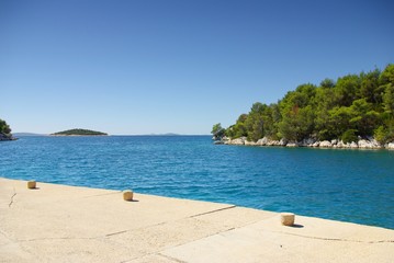 Beautiful bay with beach and sea view, Croatia