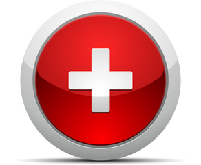 Obraz premium Schweiz Button