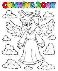 Image de livre de coloriage avec l& 39 ange 1