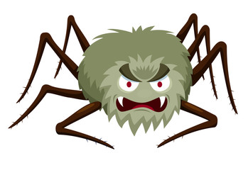 illustration of Cartoon Spider on white