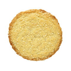 sesame cookies isolated on white