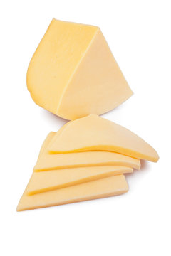 Big piece of cheese and slices