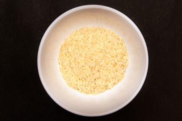 Asian rice bowl on the table.