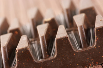 Dark chocolate close-up