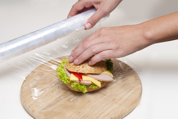 food film envelop cheeseburger