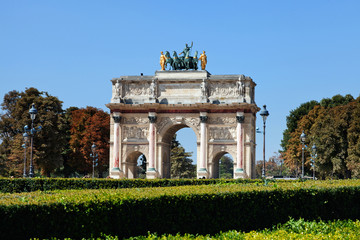 Fototapeta na wymiar Arc de Triomphe du Carrousel, Paryż, Francja