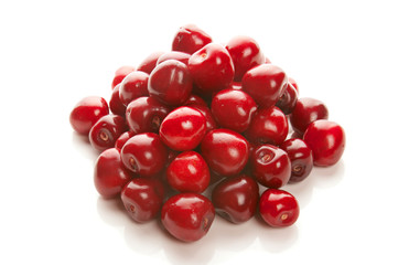 Heap of sweet cherries