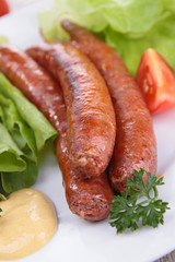 grilled sausages