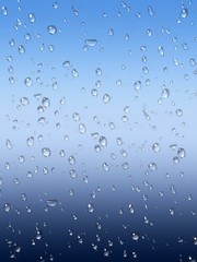 Wet glass window background