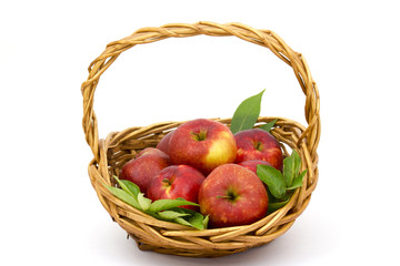 red apples in a basket