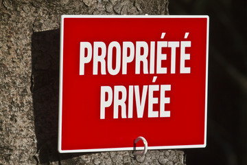 Panneau propriété privé