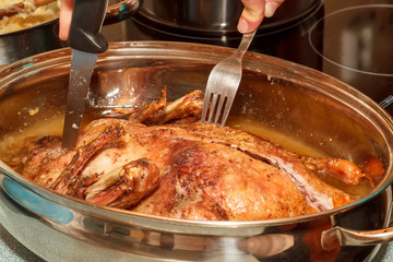 roast duck in the oven