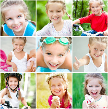 summer photos of a little girl